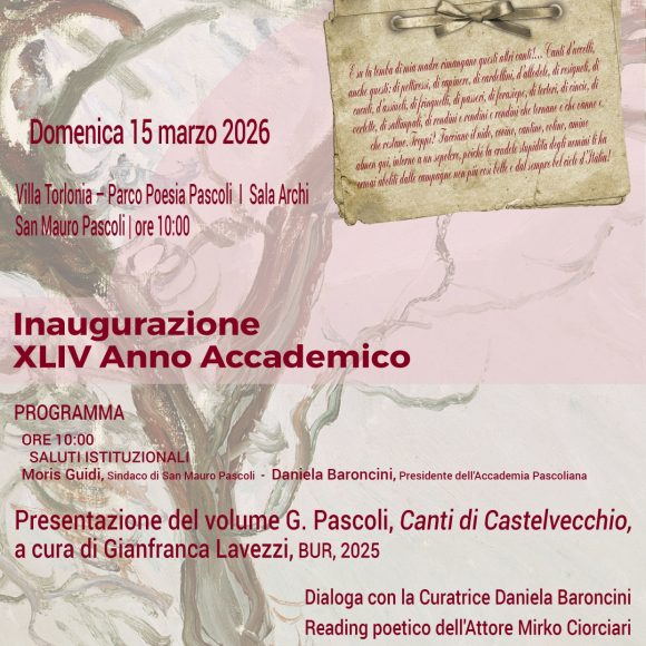 Presentazione del volume “Canti di Castelvecchio”, BUR